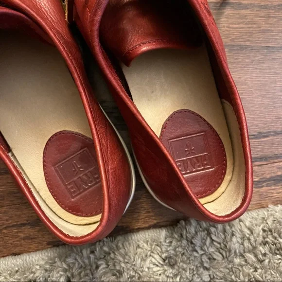 FRYE Ruby Red Leather Sneakers Women’s Size 8 (approx.) - Picture 8 of 12